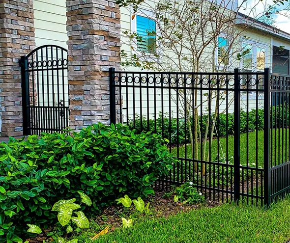 Custom decorative aluminum fence installation for stylish, durable, and low-maintenance property boundaries.